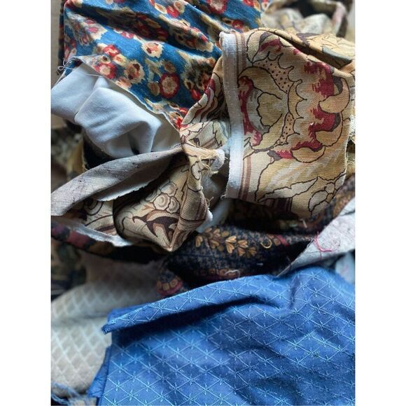 Upholstery Fabric Remnants Scraps Quilting Crafts Button Doll Furniture Making 2 - Picture 7 of 11